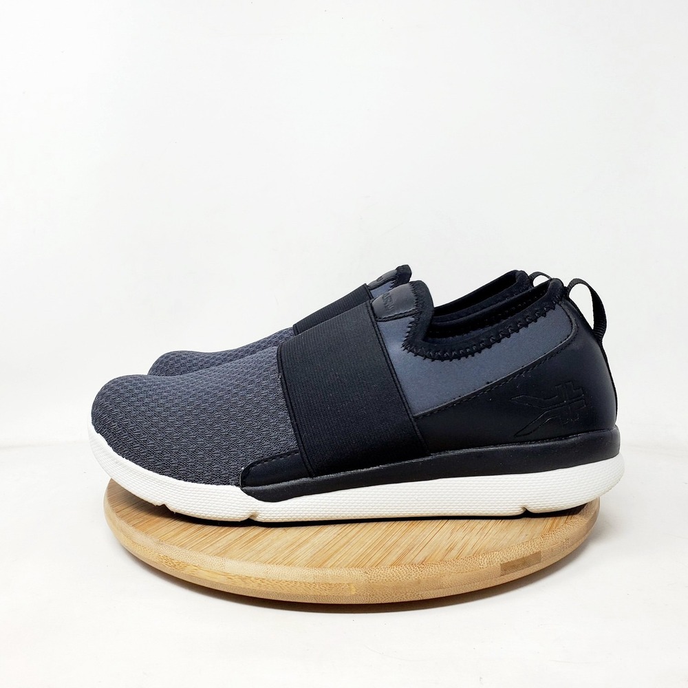 KURU Shoes Womens 8.5‎ Ellie Grey Black Slip On Loafer Sneaker Plantar Fasciitis